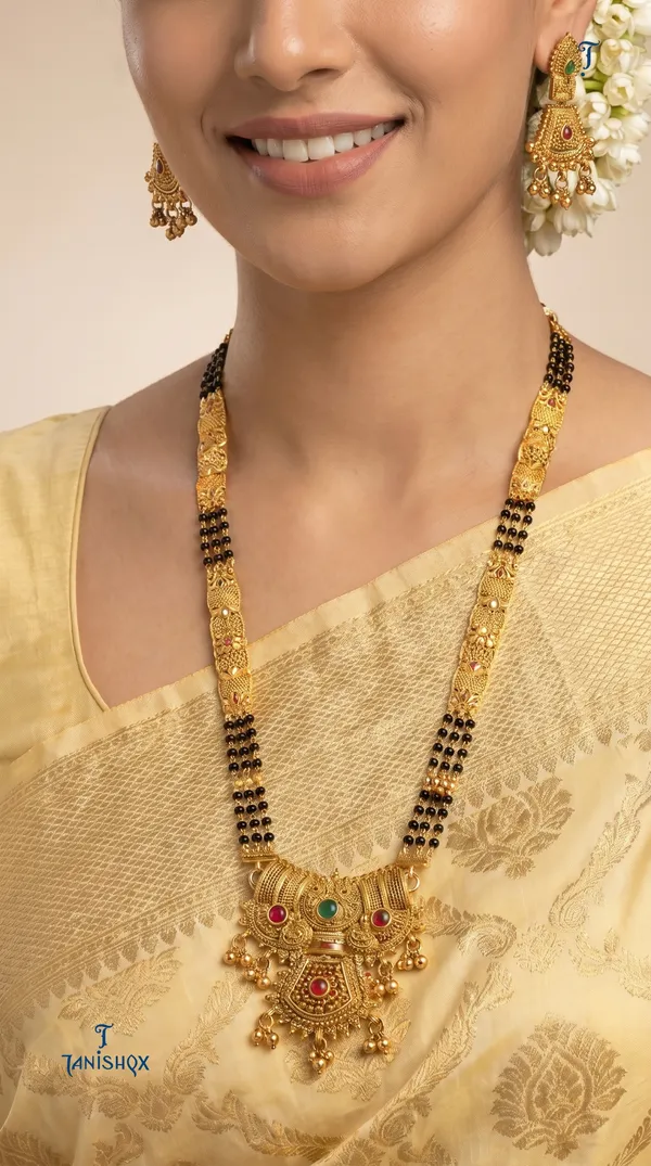 Gold_Plated_Mangalsutra_Set_With_Earrings