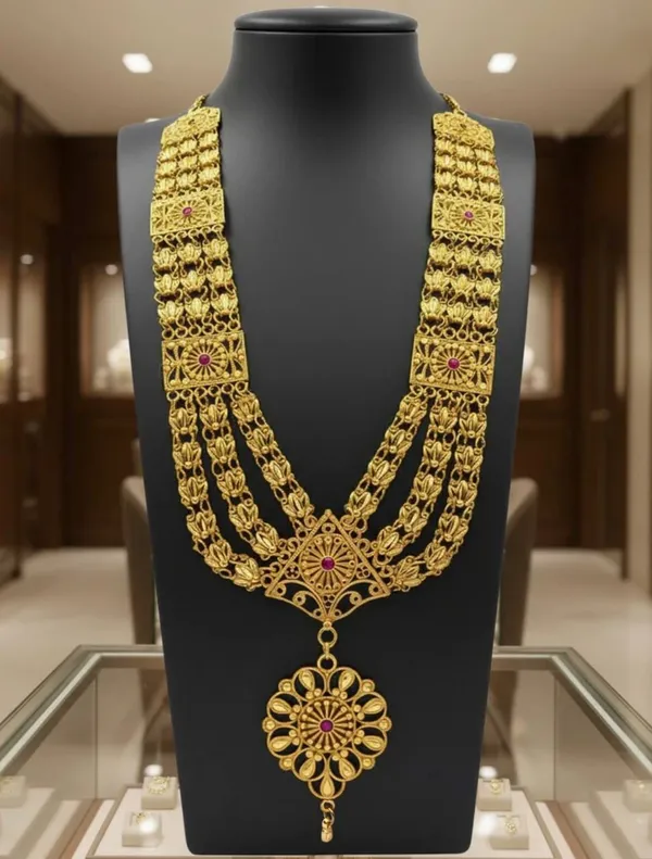 Traditional_South_Indian_Temple_Long_Haram_Necklace_For_Women