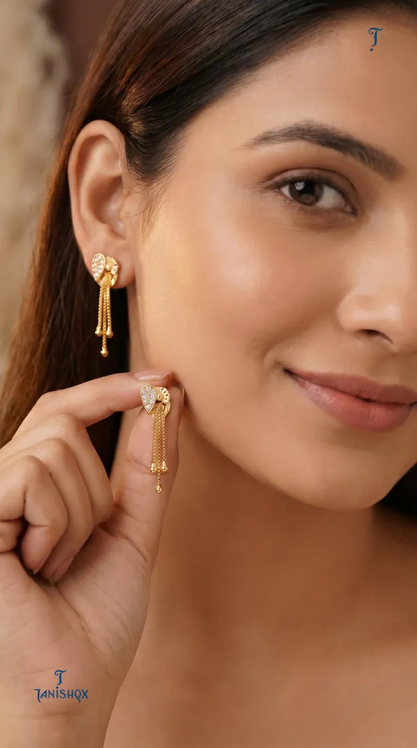 Micro_Gold_Plated_And_Diamond_Daily_Wear_Fancy_Jhumka_Earring