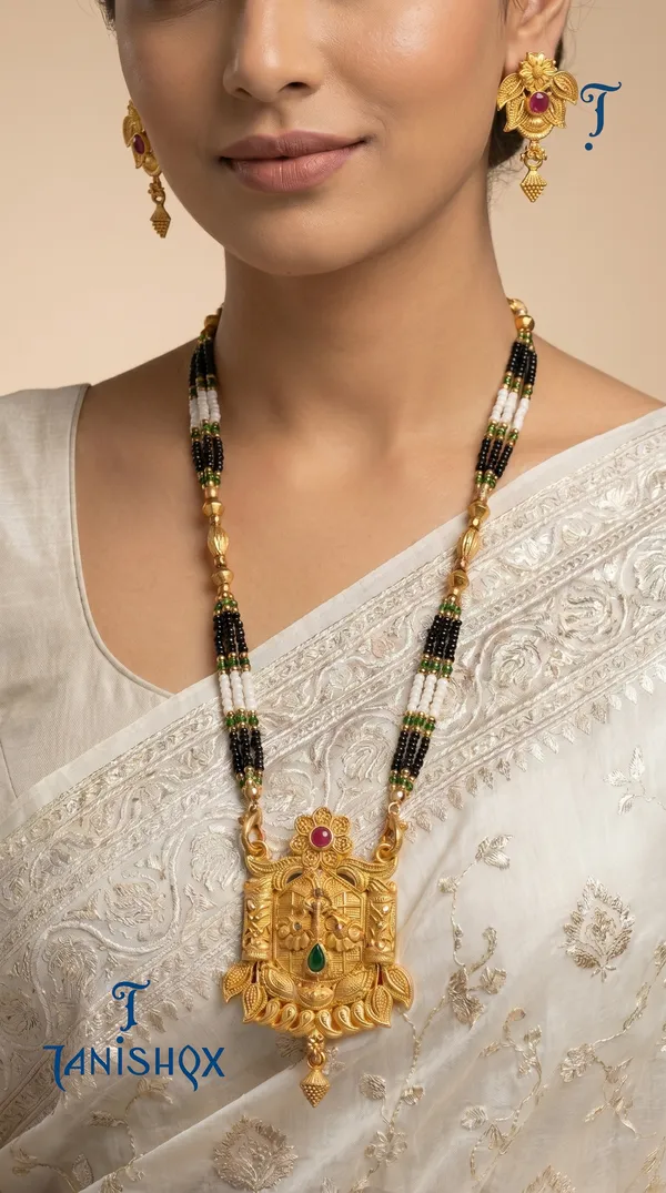 Gold_Plated_Mangalsutra_Set_With_Earrings