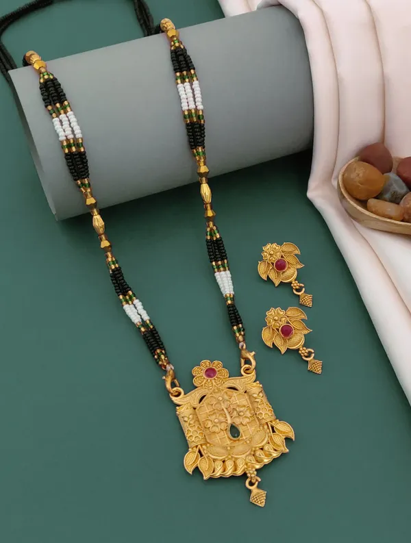 Gold_Plated_Mangalsutra_Set_With_Earrings