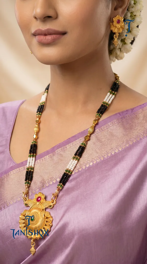 Gold_Plated_Mangalsutra_Set_With_Earrings