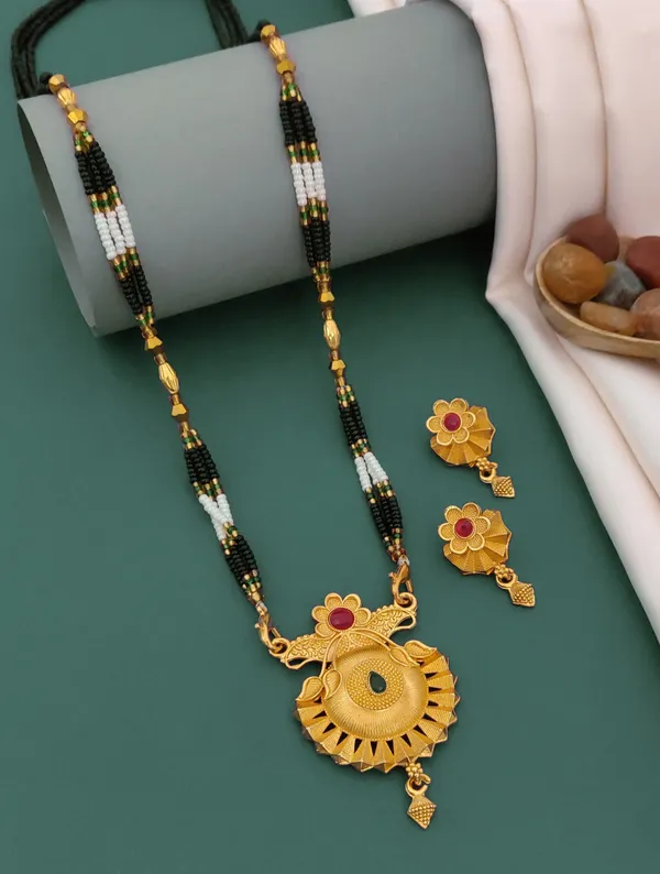 Gold_Plated_Mangalsutra_Set_With_Earrings