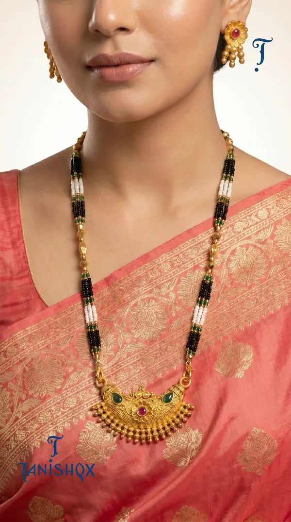 Gold_Plated_Mangalsutra_Set_With_Earrings