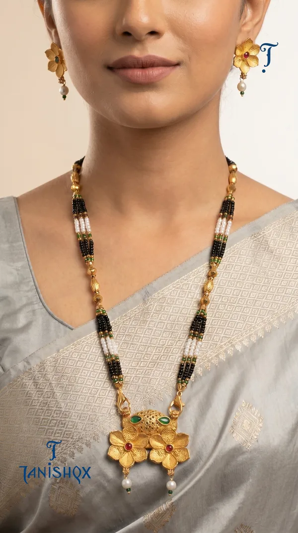 Gold_Plated_Mangalsutra_Set_With_Earrings