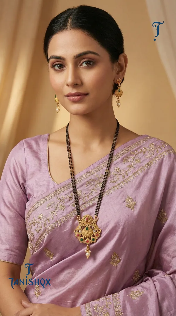 Micro_Gold_Plated_Diamond_Studded_Fancy_Flower_Square_Mangalsutra_Set_With_Earrings