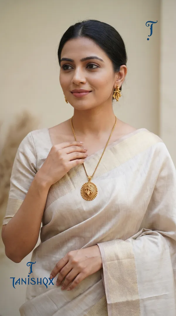 Antique_Gold_Finish_Krishna_Pendant_Chain_Set_For_Women