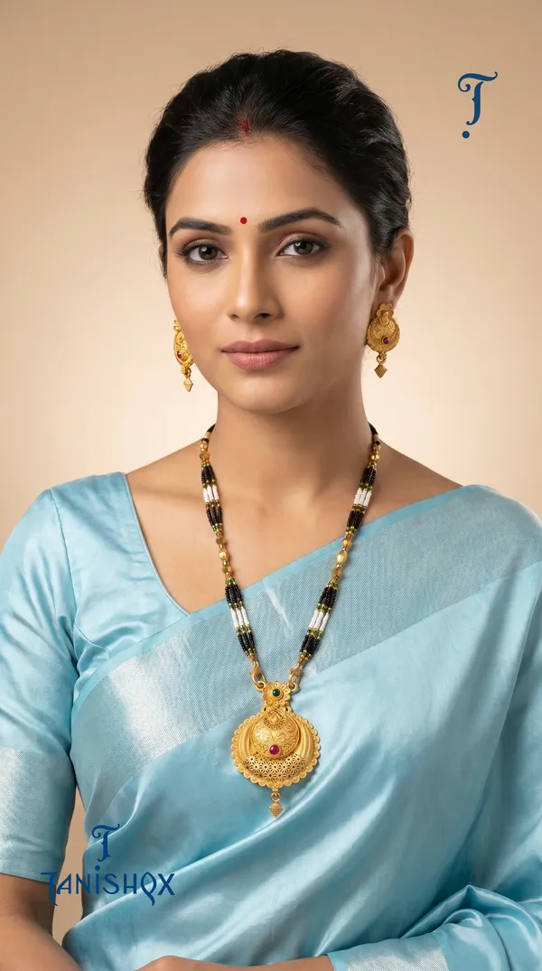 Gold_Plated_Mangalsutra_Set_With_Earrings
