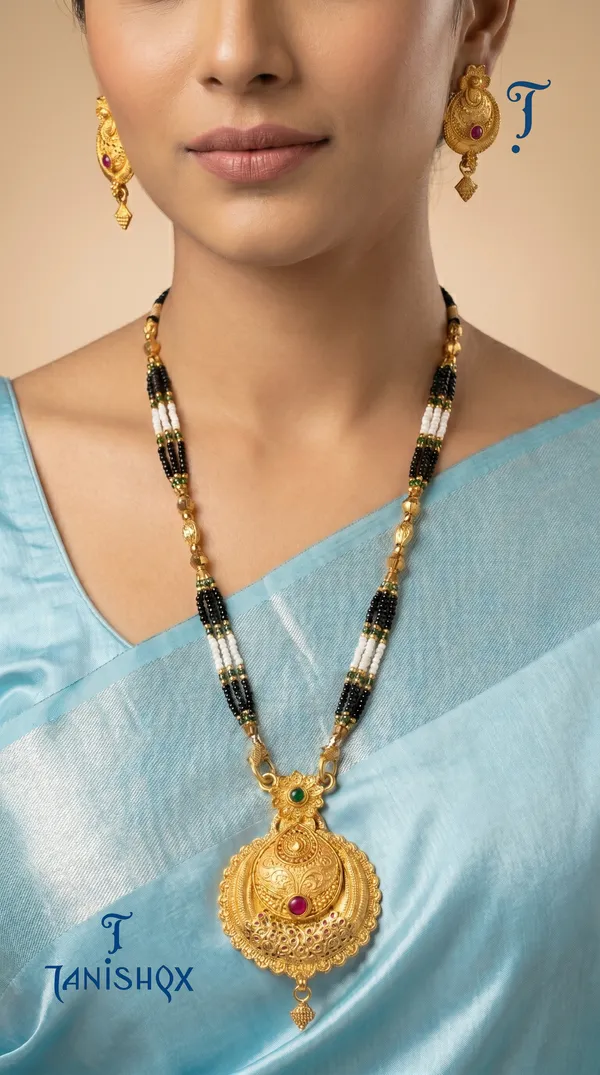 Gold_Plated_Mangalsutra_Set_With_Earrings