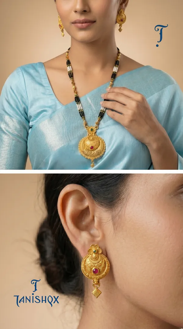 Gold_Plated_Mangalsutra_Set_With_Earrings