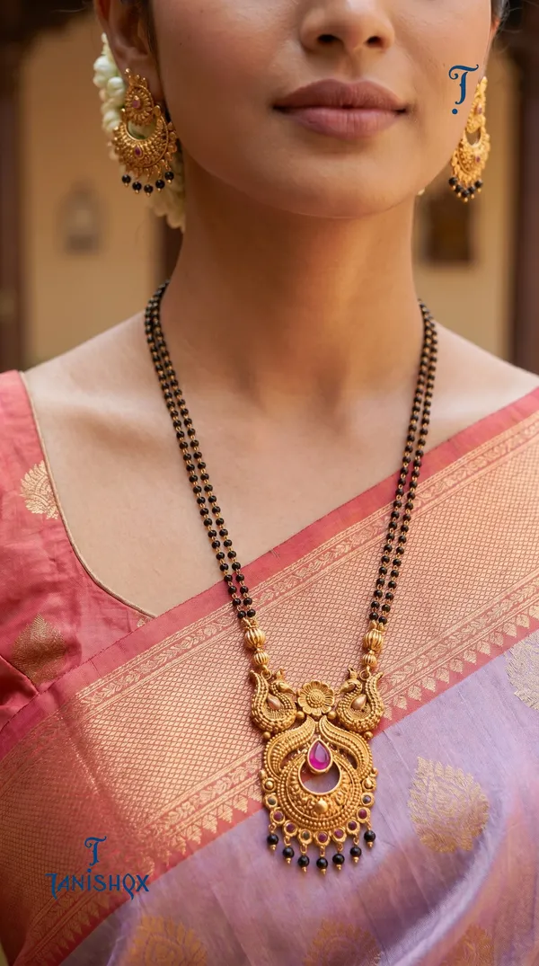 Designer_Mangalsutra_Pendant_With_Synthetic_Stone