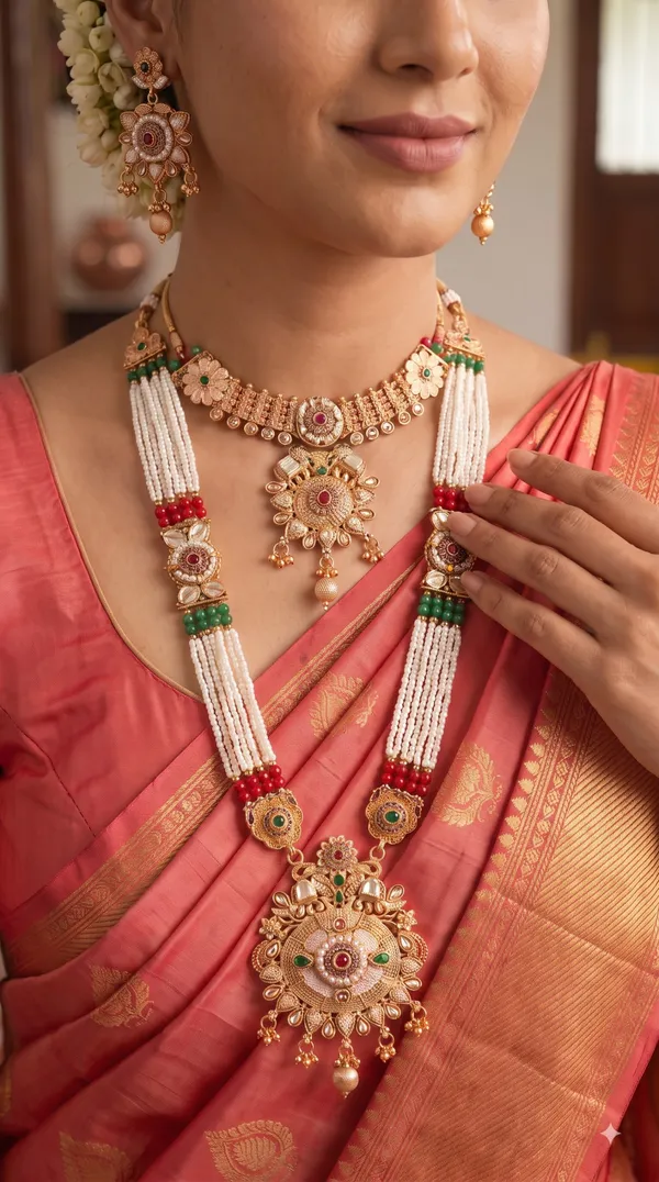 Temple_Bloom_2-Layer_Pearl_Mala_Jewellery_Set_�_Necklace,_Earrings_&_Maang_Tikka