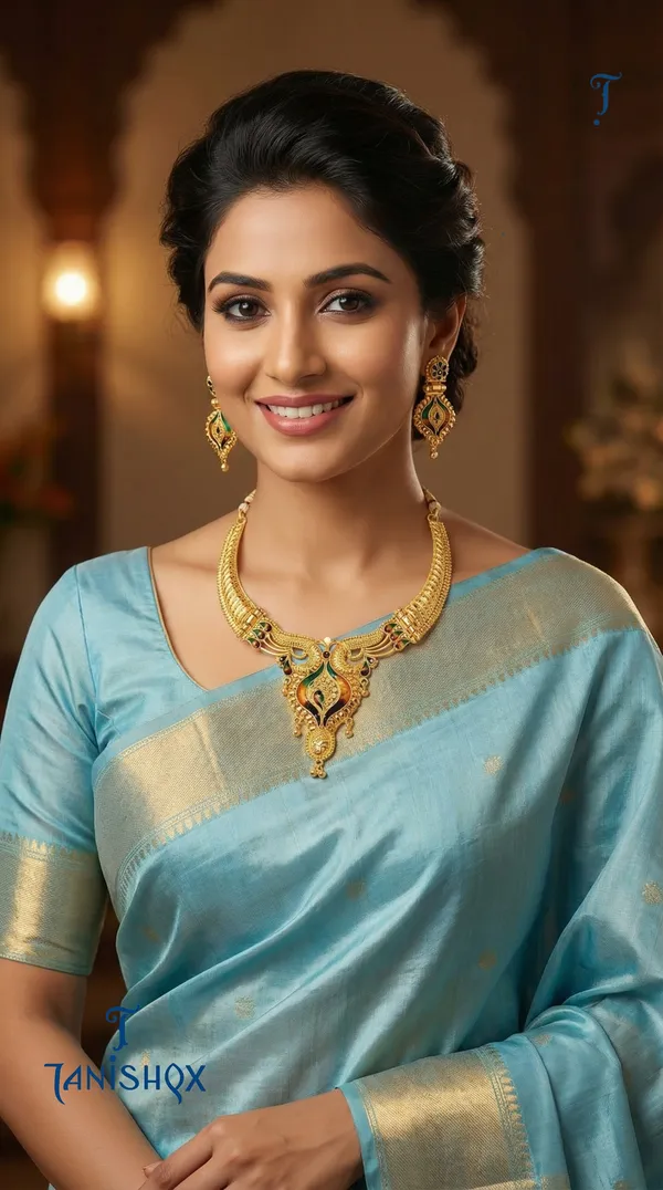 Traditional_Gold-Plated_Necklace_Set_With_Earrings