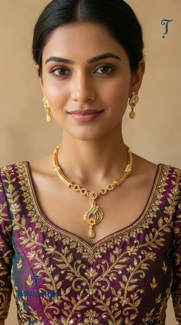 Traditional_Gold-Plated_Necklace_Set_With_Earrings