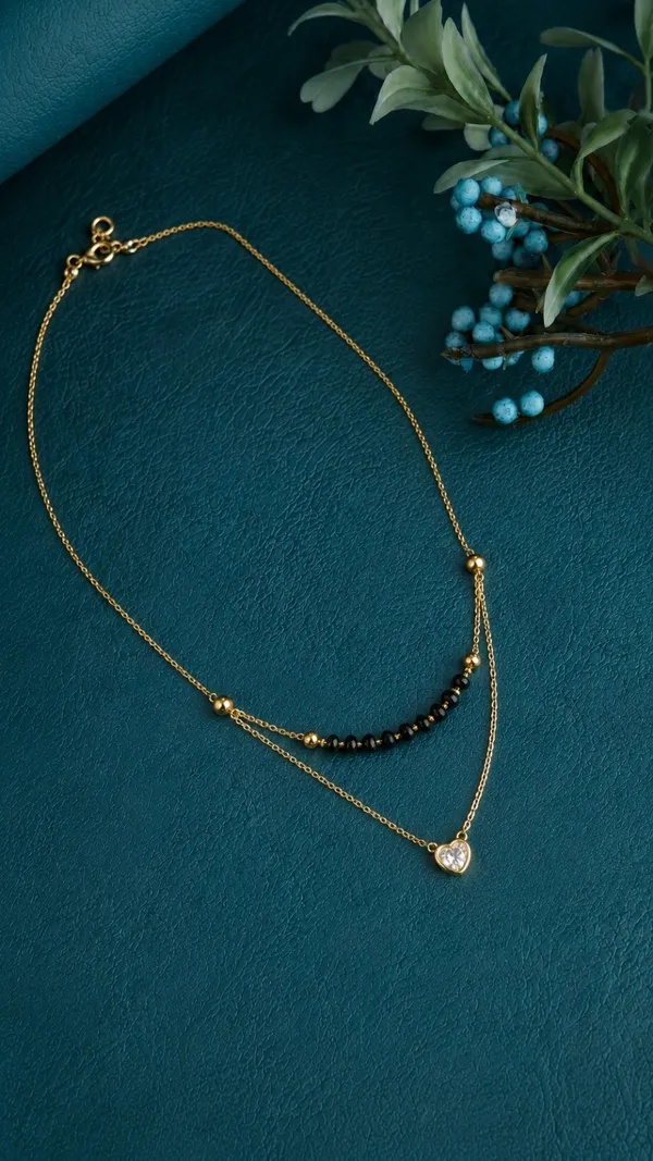 Gold_Plated_Square_Diamond_Pendant_Mangalsutra_With_Black_Beads_For_Women