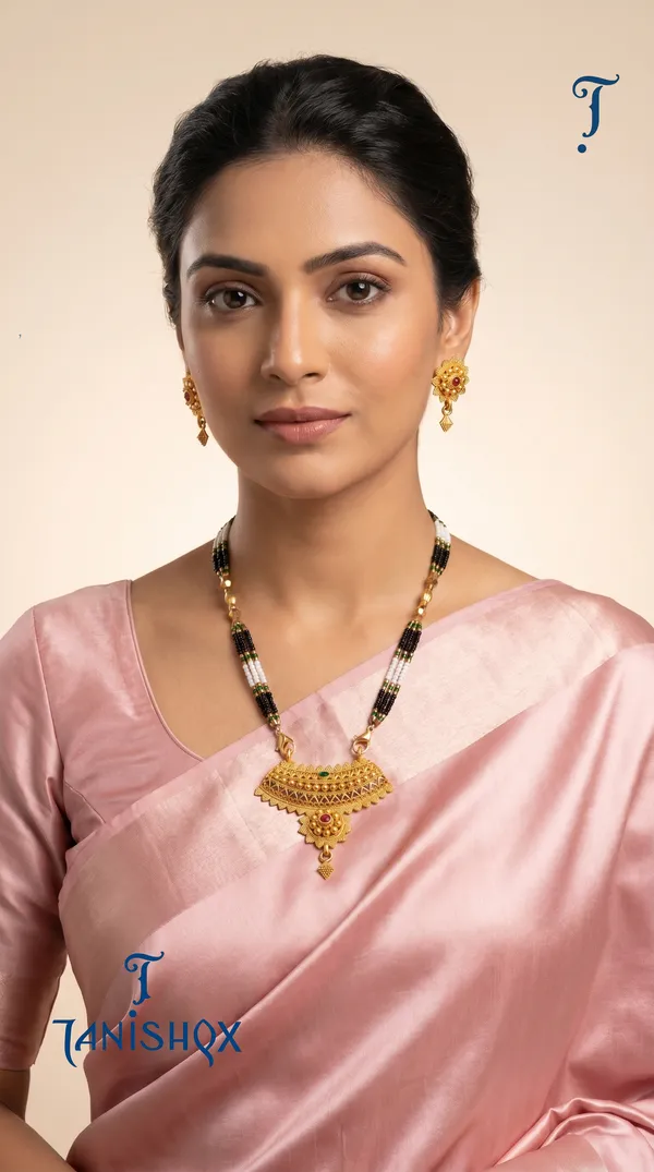 Gold_Plated_Mangalsutra_Set_With_Earrings