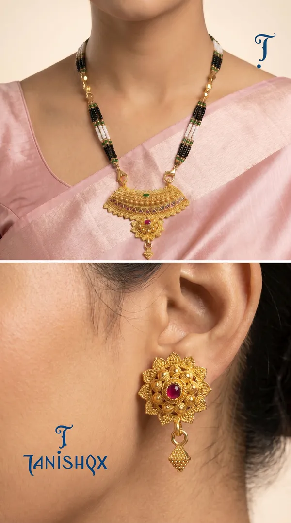Gold_Plated_Mangalsutra_Set_With_Earrings