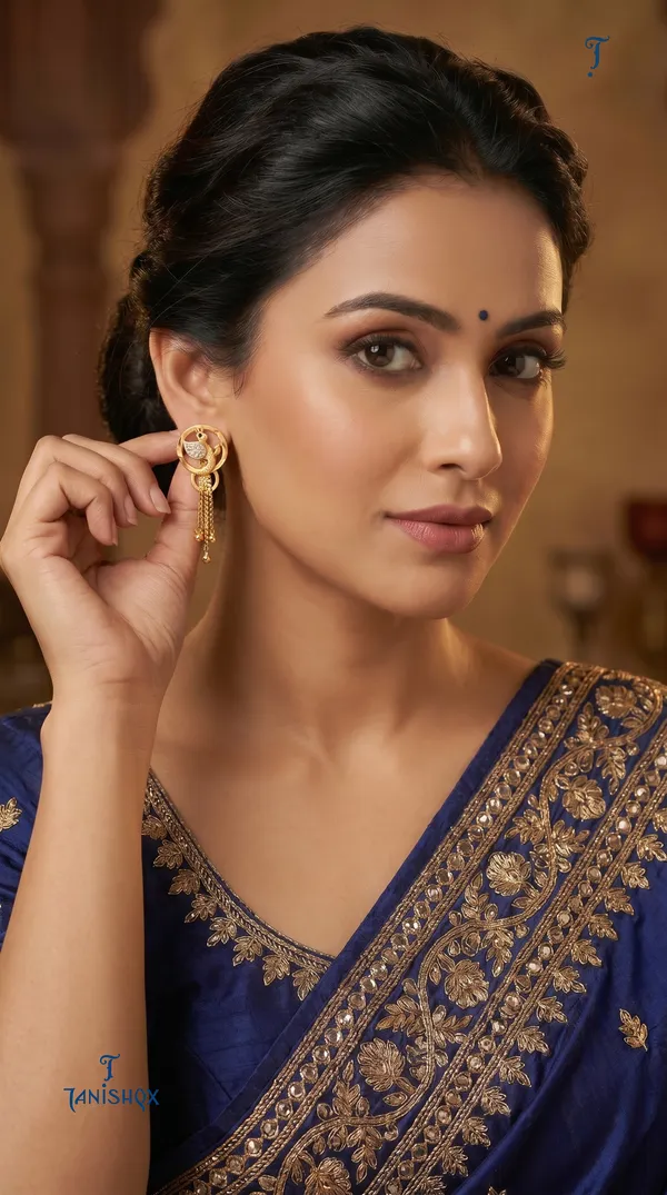 Micro_Gold_Plated_And_Diamond_Daily_Wear_Fancy_Jhumka_Earring