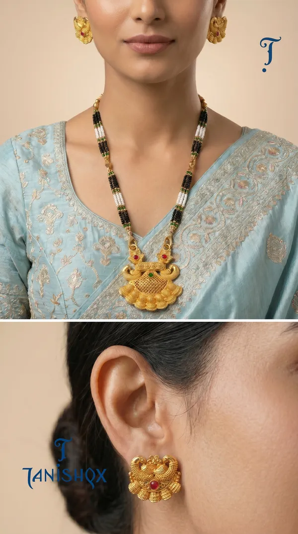 Gold_Plated_Mangalsutra_Set_With_Earrings