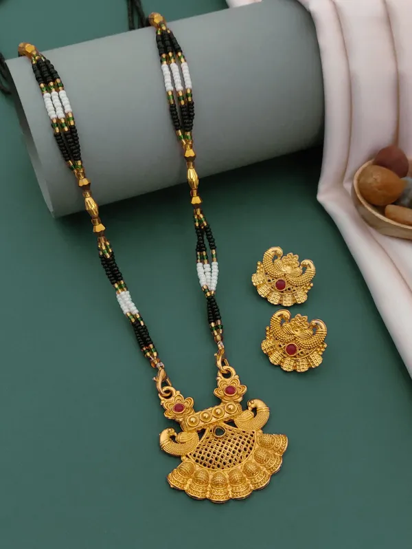 Gold_Plated_Mangalsutra_Set_With_Earrings
