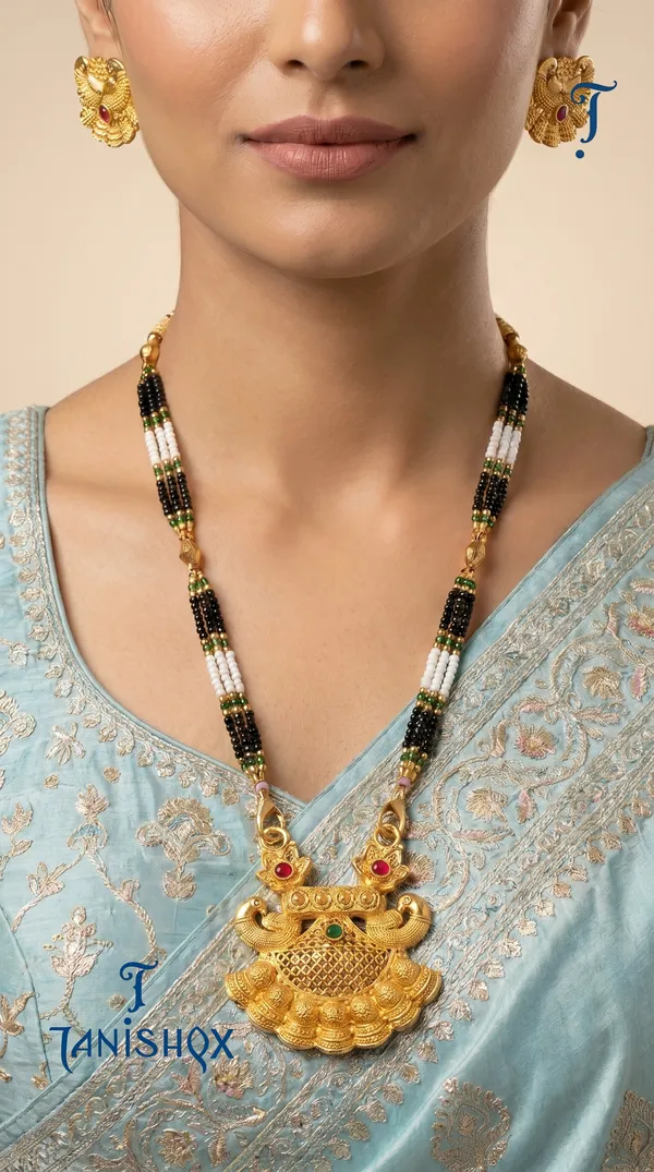 Gold_Plated_Mangalsutra_Set_With_Earrings