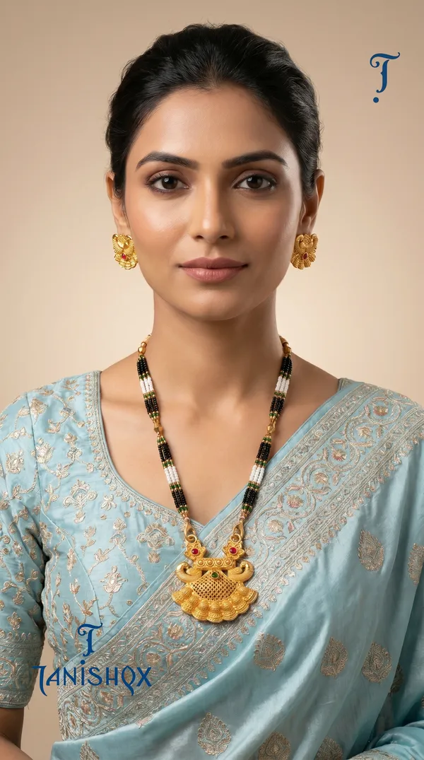 Gold_Plated_Mangalsutra_Set_With_Earrings