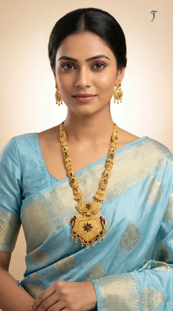 Traditional_Gold-Plated_Necklace_Set_With_Earrings