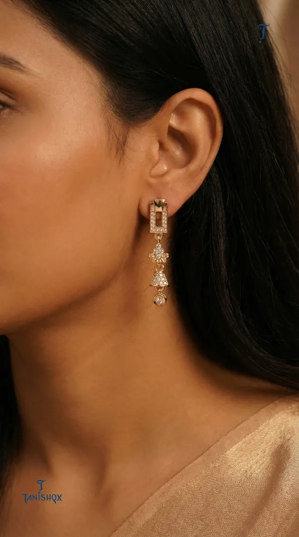 Micro_Gold_Plated_And_Diamond_Daily_Wear_Fancy_Jhumka_Earring