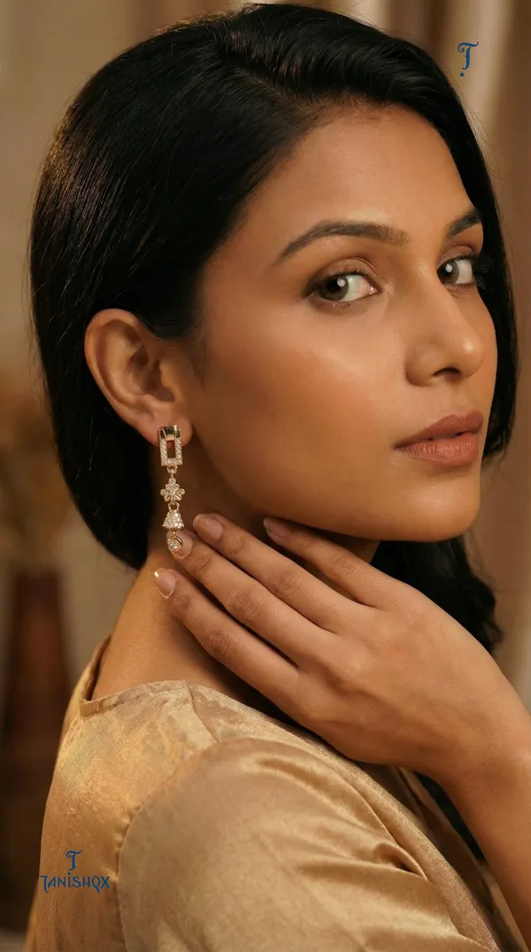 Micro_Gold_Plated_And_Diamond_Daily_Wear_Fancy_Jhumka_Earring