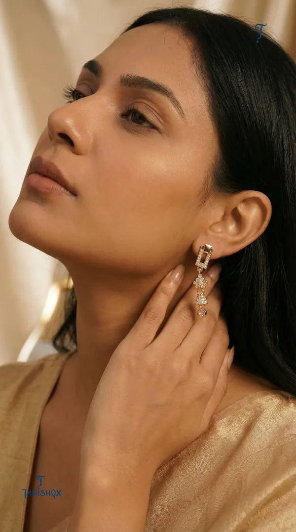Micro_Gold_Plated_And_Diamond_Daily_Wear_Fancy_Jhumka_Earring