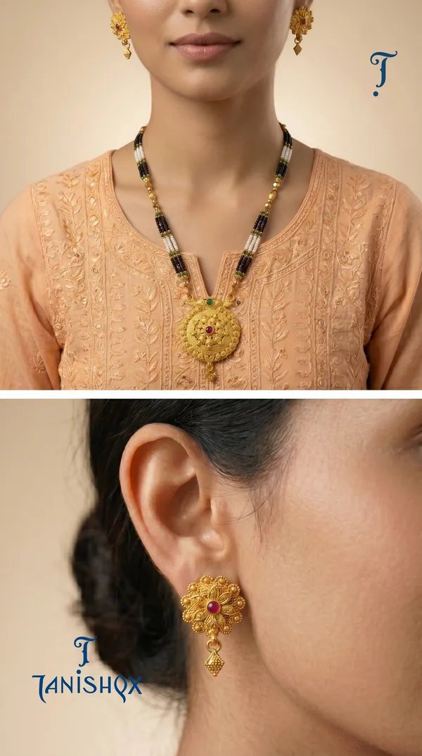 Gold_Plated_Mangalsutra_Set_With_Earrings