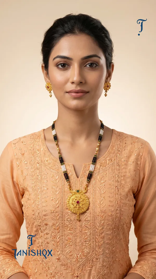Gold_Plated_Mangalsutra_Set_With_Earrings