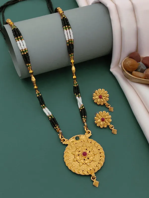 Gold_Plated_Mangalsutra_Set_With_Earrings