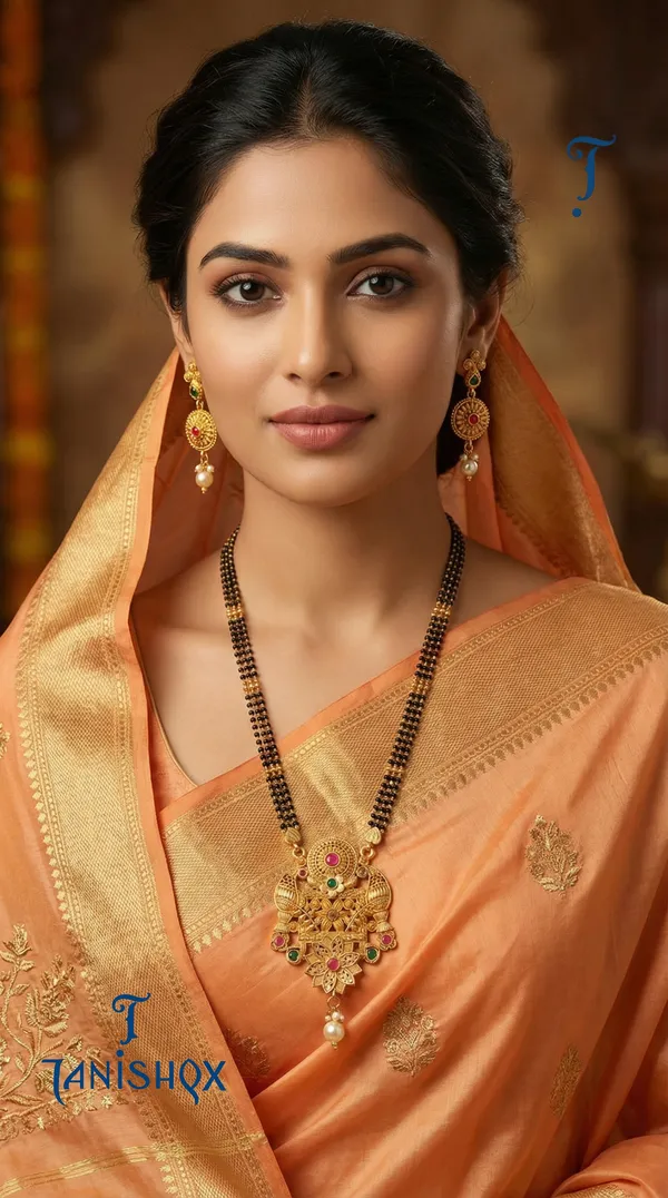 Micro_Gold_Plated_Diamond_Studded_Fancy_Flower_Square_Mangalsutra_Set_With_Earrings