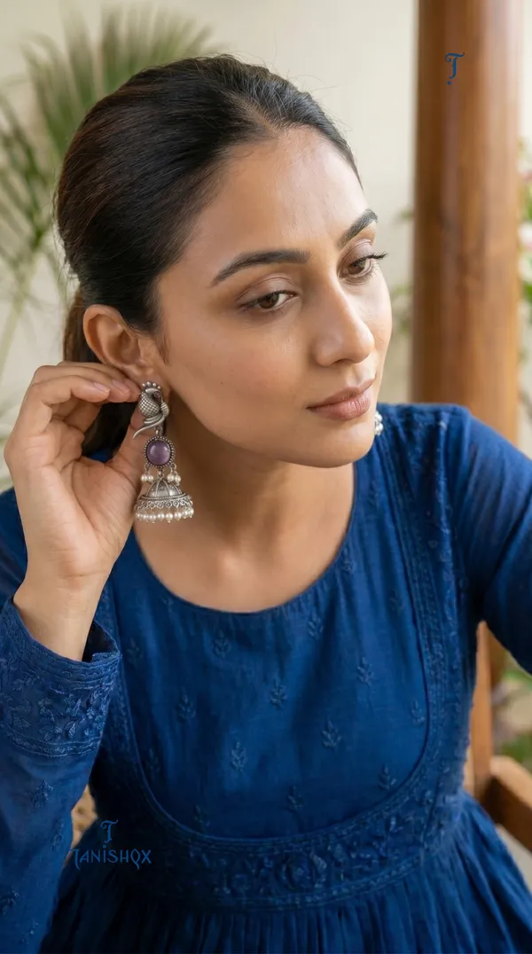 Elegant_Silver_Peacock_Jhumka_Earrings_For_Women
