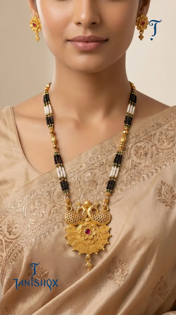 Gold_Plated_Mangalsutra_Set_With_Earrings