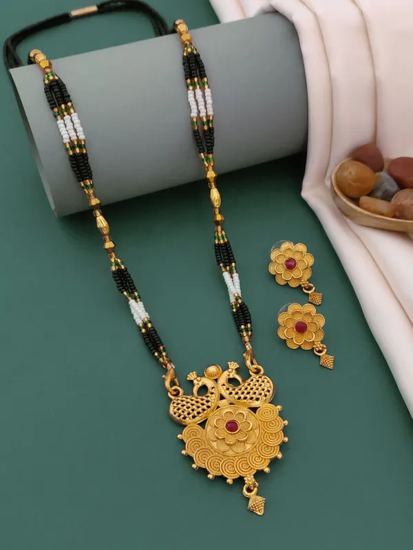 Gold_Plated_Mangalsutra_Set_With_Earrings