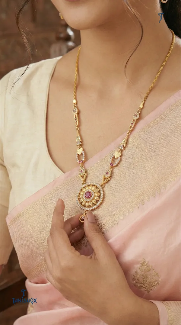 Micro_Gold_Plated_Ad_Diamond_Studded_Fancy_Forming_Necklace_With_Earrings_For_Women