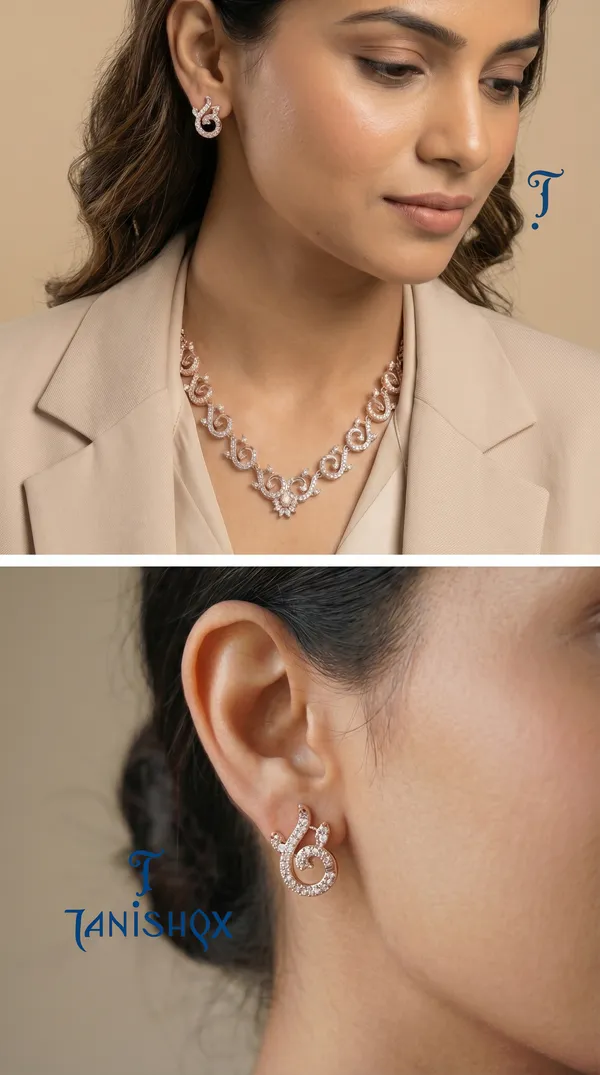 Designer_Swirl_Pattern_Necklace_Set_With_Diamond_Finish_&_Earrings