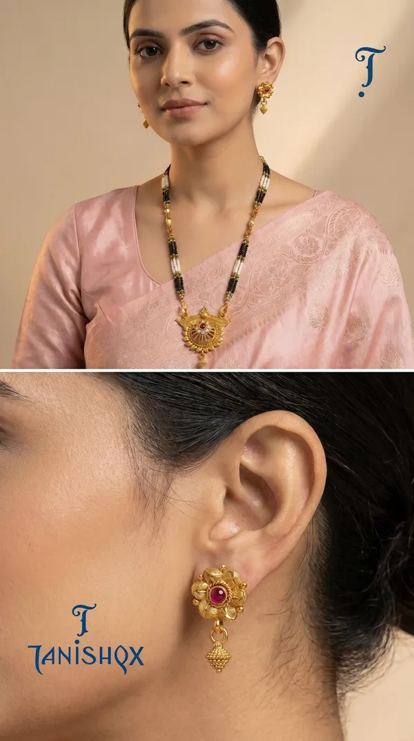 Gold_Plated_Mangalsutra_Set_With_Earrings