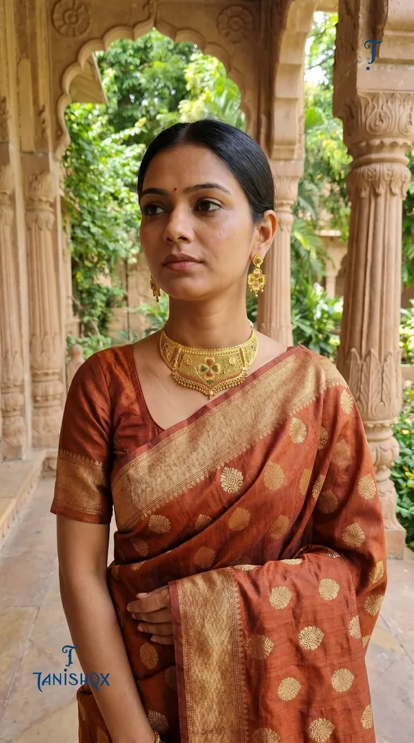 Traditional_Gold-Plated_Necklace_Set_With_Earrings