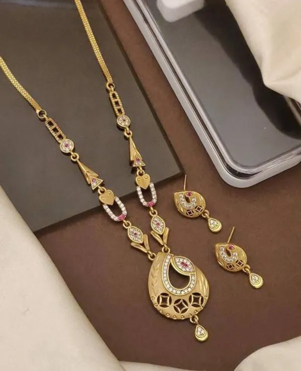 Micro_Gold_Plated_Ad_Diamond_Studded_Fancy_Forming_Necklace_With_Earrings_For_Women