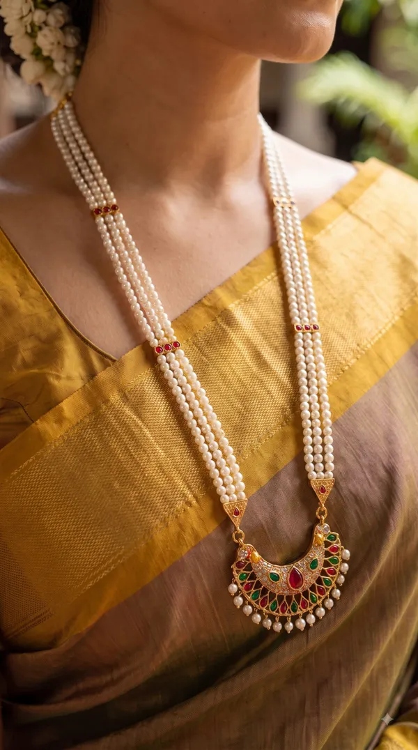 Premium_Multilayer_Pearl_Necklace_with_Traditional_Multicolor_Kundan_Pendant