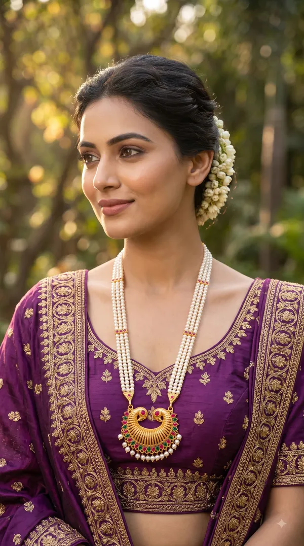 Double_Peacock_Design_Multilayer_Pearl_Necklace_with_Multicolor_Stone_Pendant