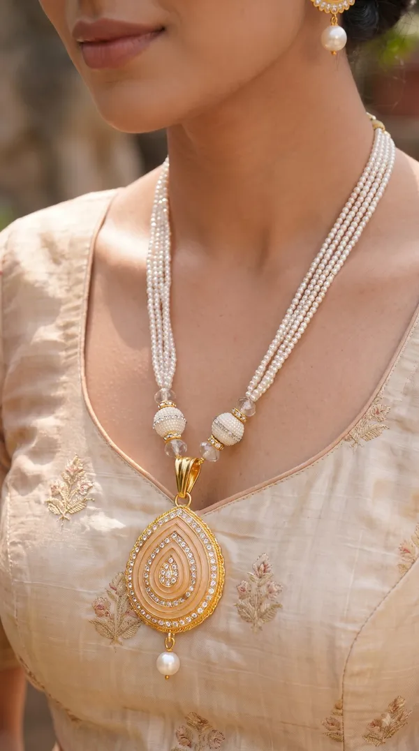 Elegant_Gold-Tone_Pearl_Necklace_Set_with_Statement_Pendant_&_Matching_Earrings
