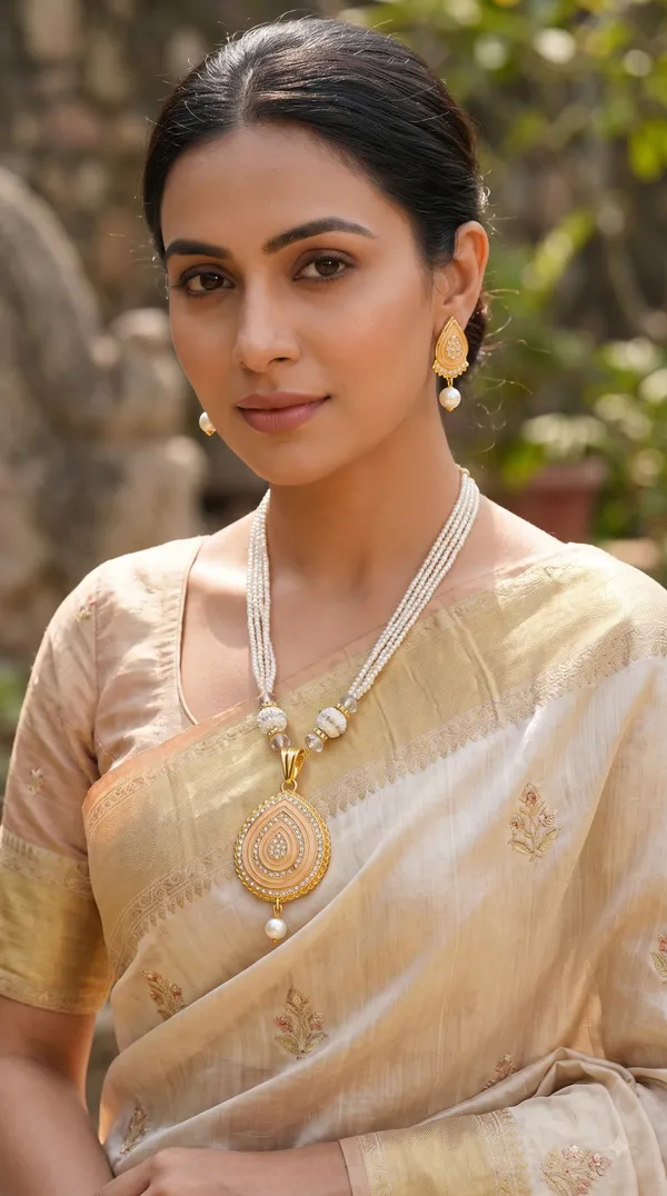 Elegant_Gold-Tone_Pearl_Necklace_Set_with_Statement_Pendant_&_Matching_Earrings