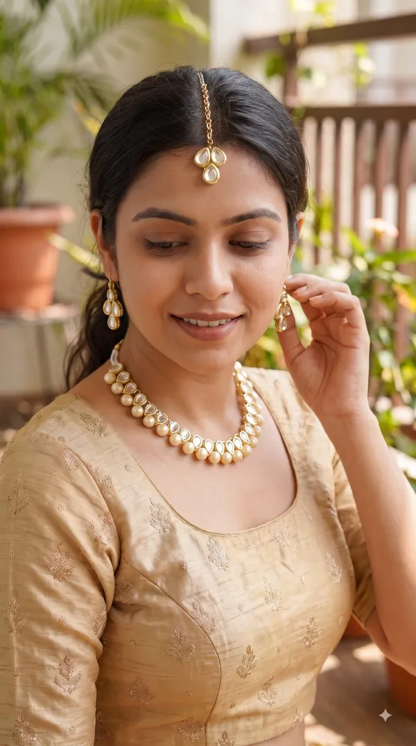 Elegant_Gold-Tone_Kundan_Pearl_Necklace_Set_with_Matching_Earrings_&_Maang_Tikka