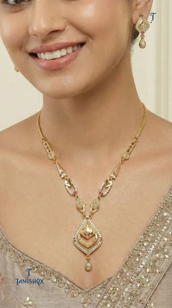 Micro_Gold_Plated_Ad_Diamond_Studded_Fancy_Forming_Necklace_With_Earrings_For_Women