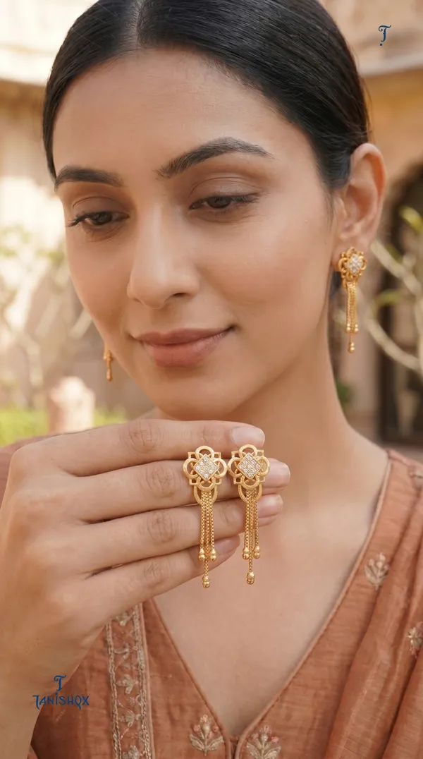 Micro_Gold_Plated_And_Diamond_Daily_Wear_Fancy_Jhumka_Earring