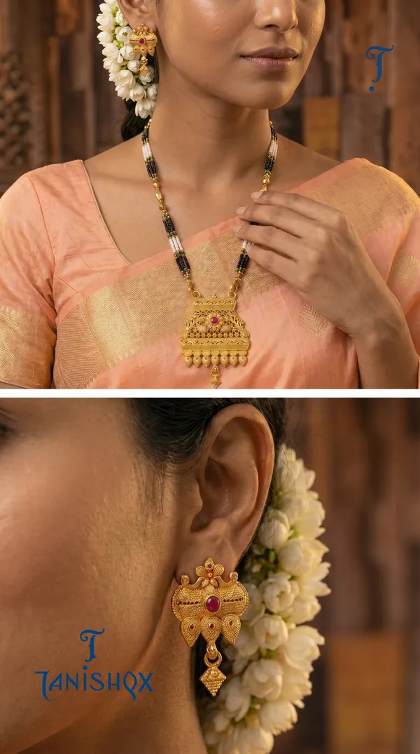 Gold_Plated_Mangalsutra_Set_With_Earrings
